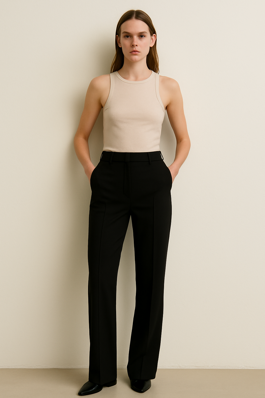 Harper | High-Waist Straight Trousers