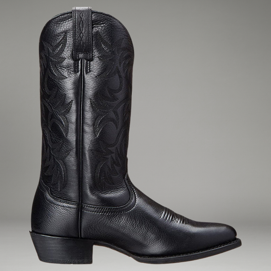 Women’s Cowboy Boots with Pointed Toe and Stacked Heel