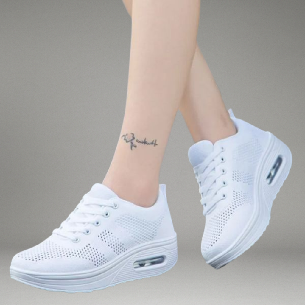 Women’s Lace-Up Sneakers with Thick Sole