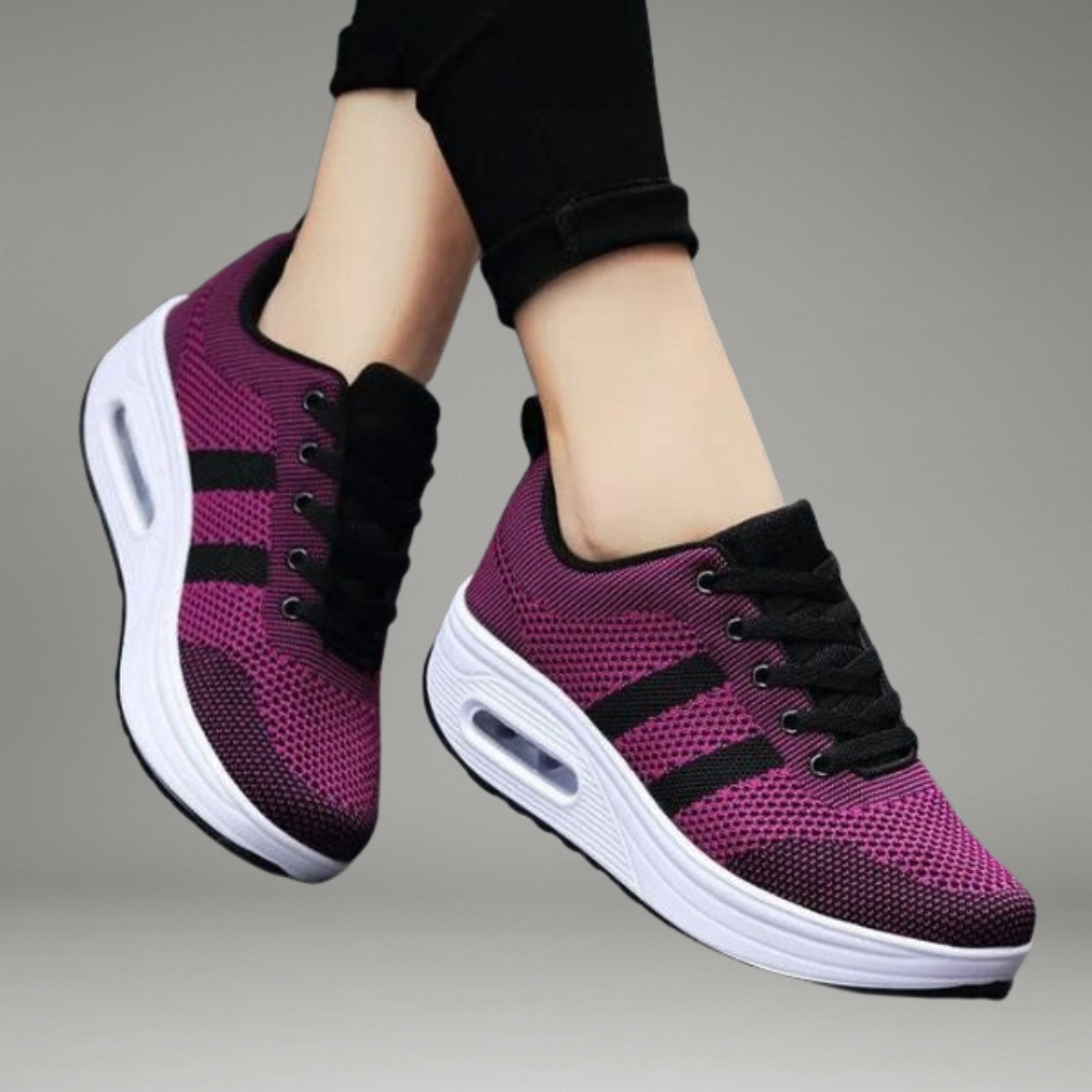 Women’s Lace-Up Sneakers with Thick Sole