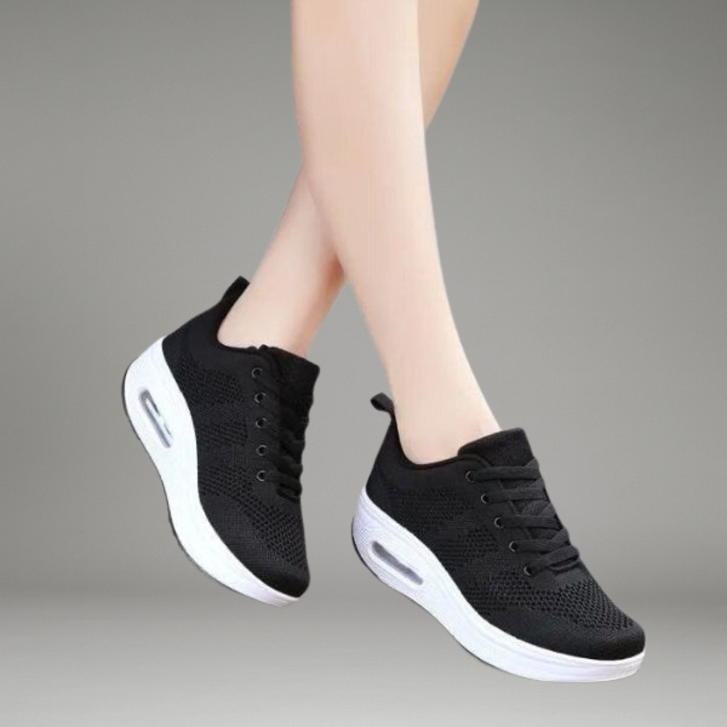 Women’s Lace-Up Sneakers with Thick Sole