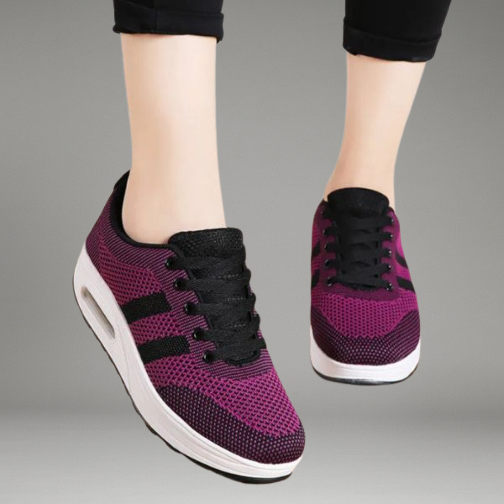 Women’s Lace-Up Sneakers with Thick Sole