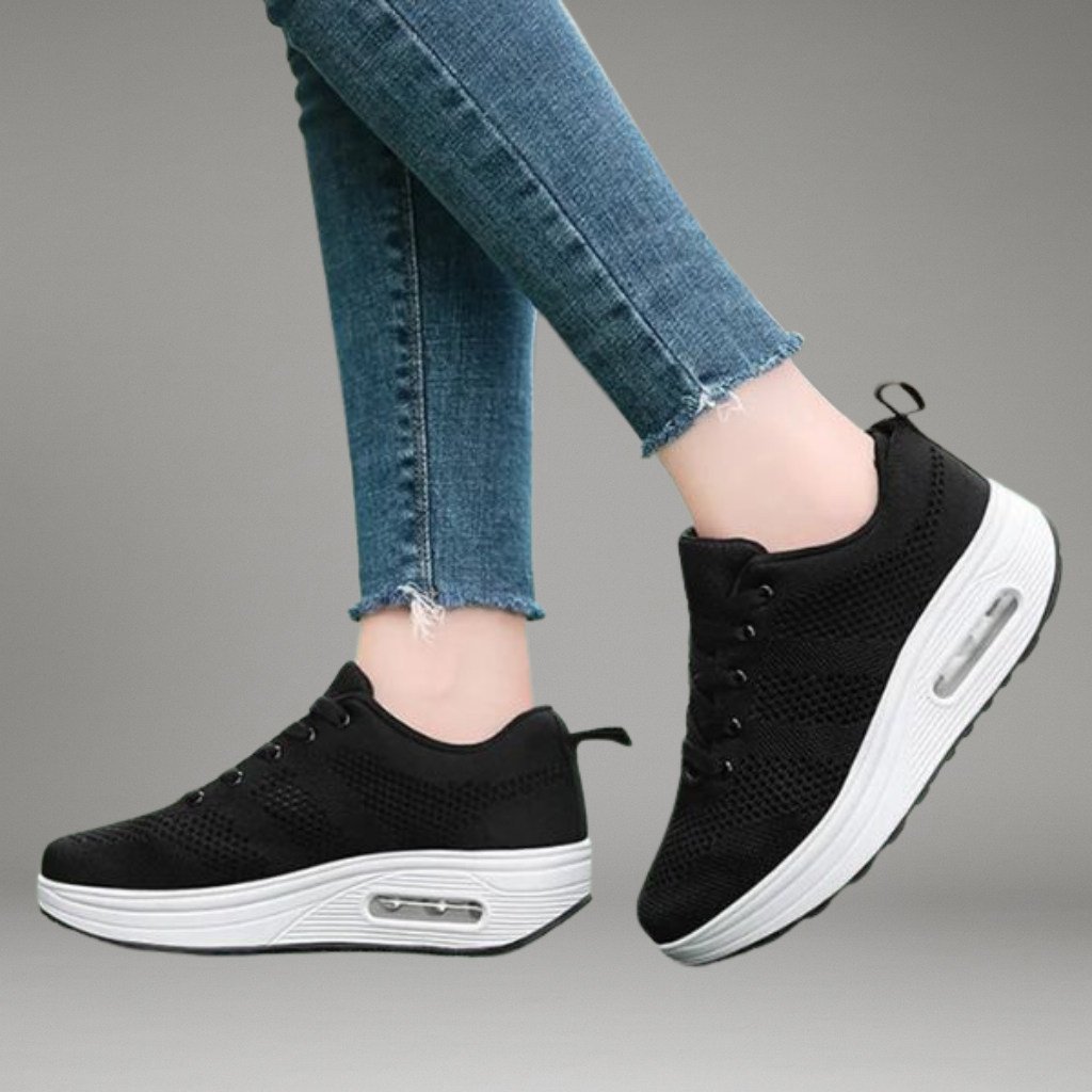 Women’s Lace-Up Sneakers with Thick Sole