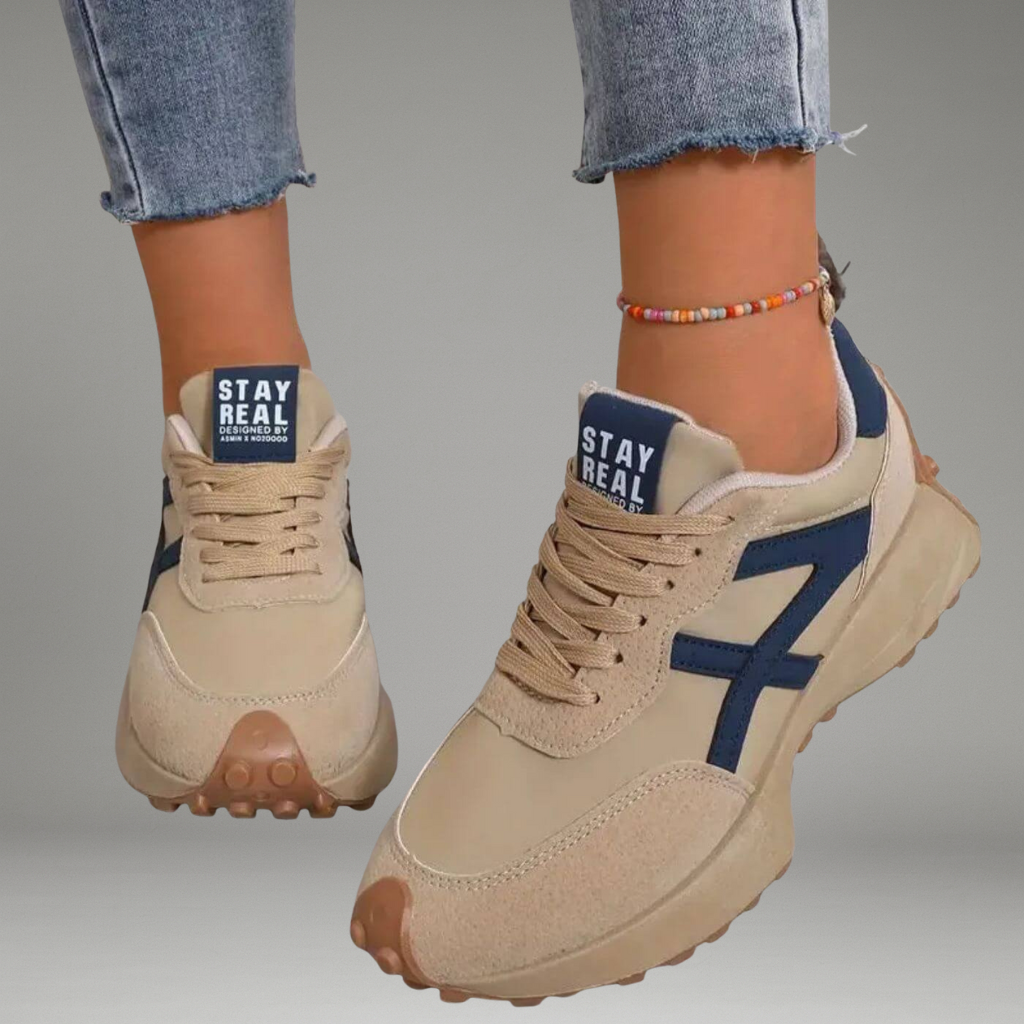 Women’s Lace-up Sneakers with Rubber Sole