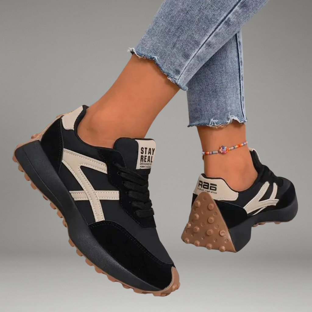 Women’s Lace-up Sneakers with Rubber Sole