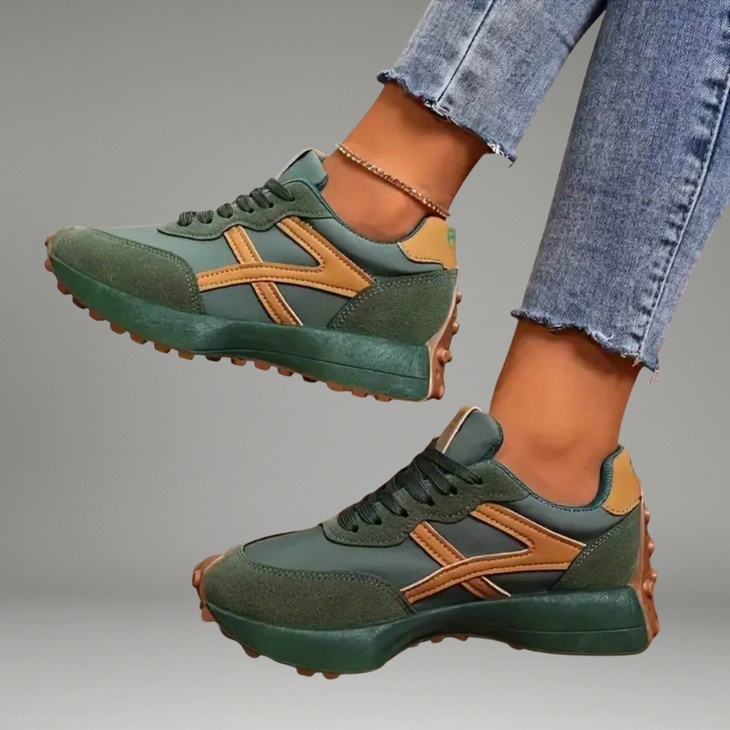 Women’s Lace-up Sneakers with Rubber Sole