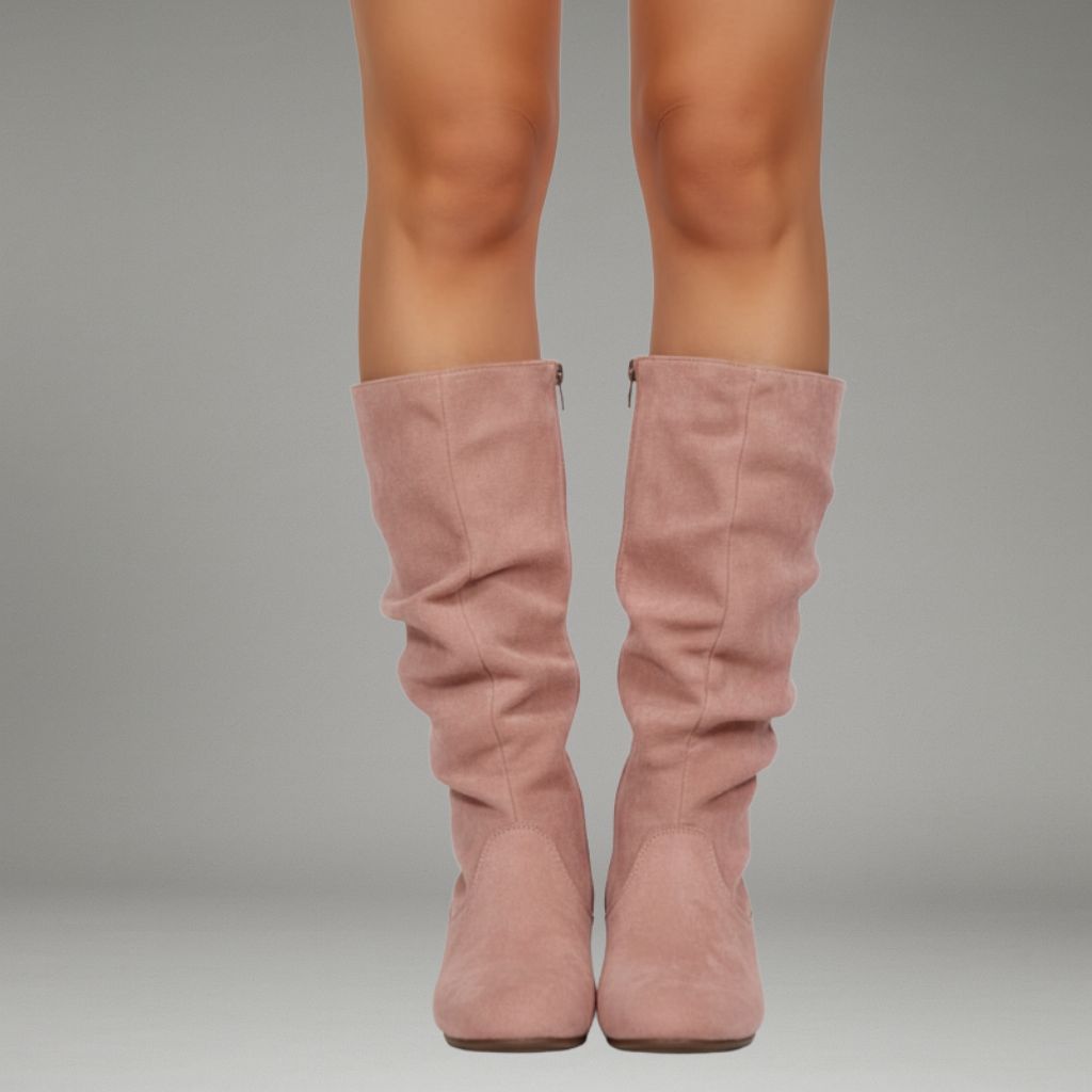 Women’s Mid-Calf Boots with Side Zip and Flat Sole