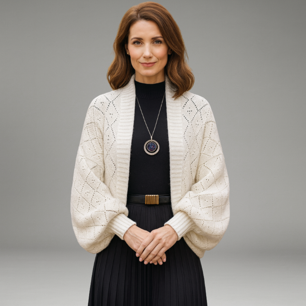 Women’s Shawl Cardigan with Open Front and Long Sleeves