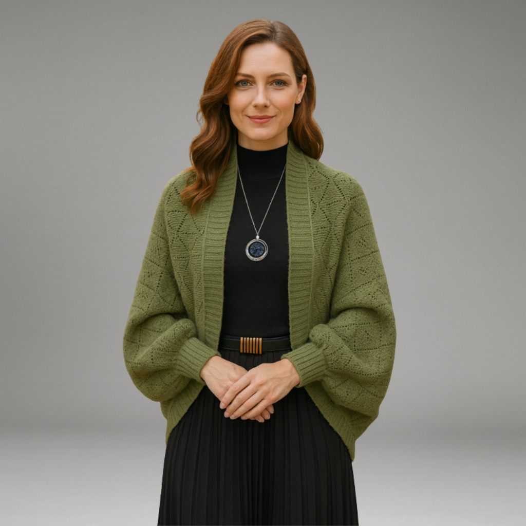 Women’s Shawl Cardigan with Open Front and Long Sleeves