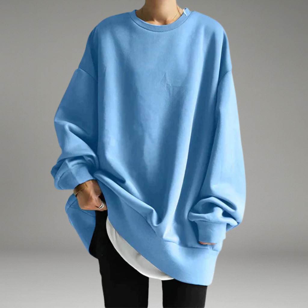 Women’s Jumper with Round Neckline and Long Sleeves