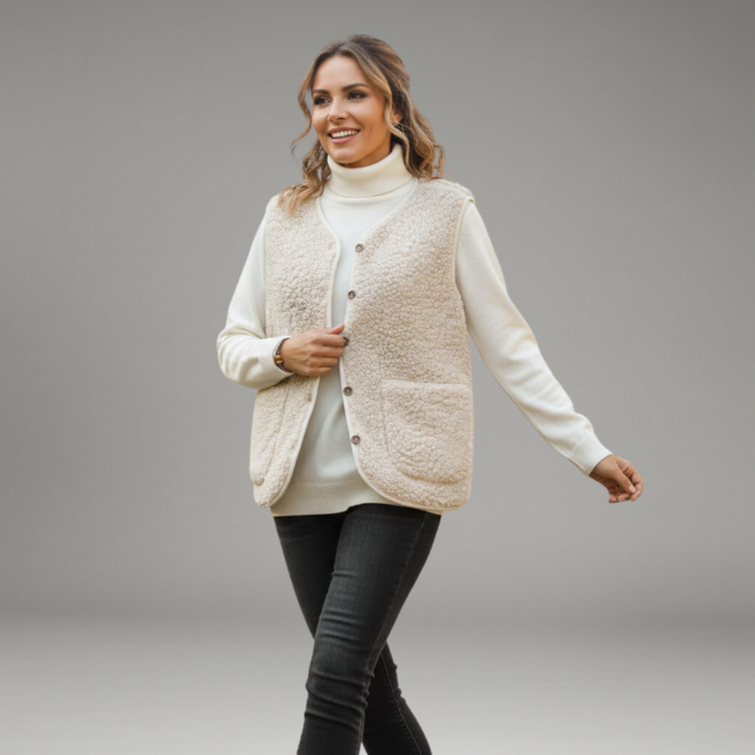 Women’s Vest with Front Closure and Lined Interior