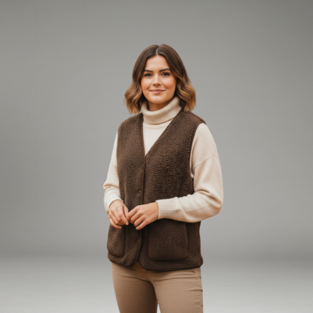 Women’s Vest with Front Closure and Lined Interior