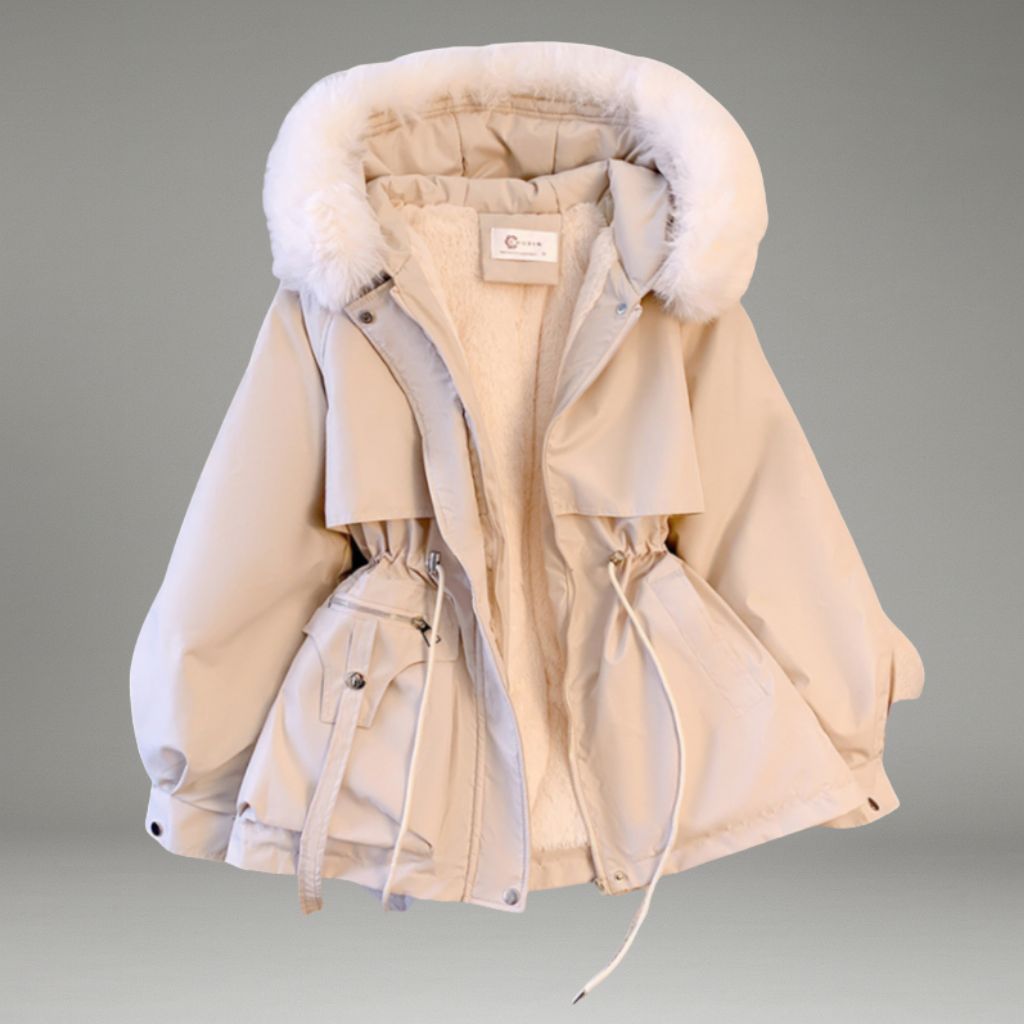 Women’s Winter Parka with Hood and Flap Pockets