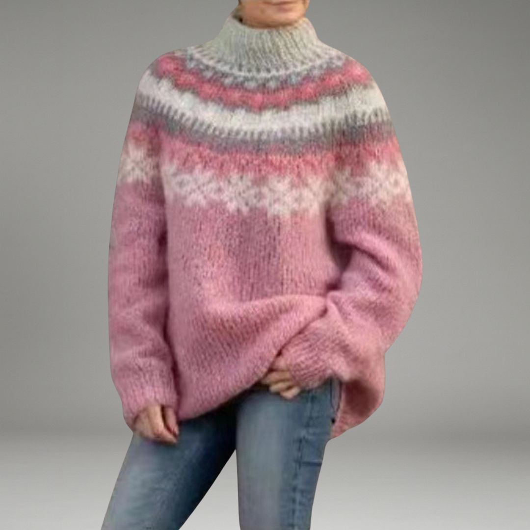 Women’s Pullover Jumper with Crew Neckline and Long Sleeves