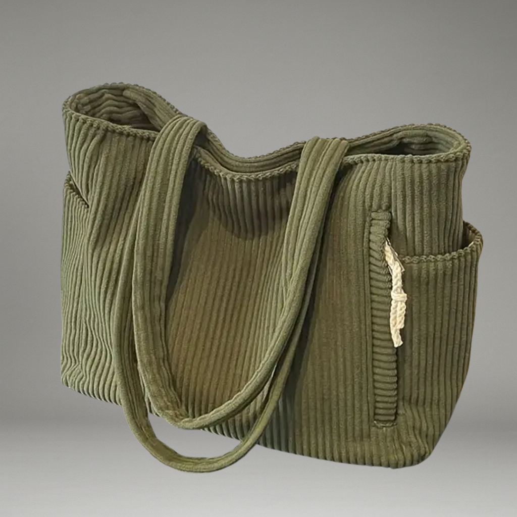 Women’s Tote Bag with Top Opening and Exterior Pockets