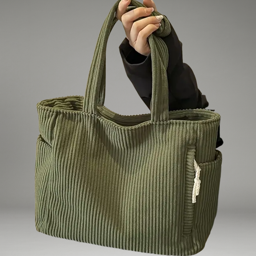 Women’s Tote Bag with Top Opening and Exterior Pockets
