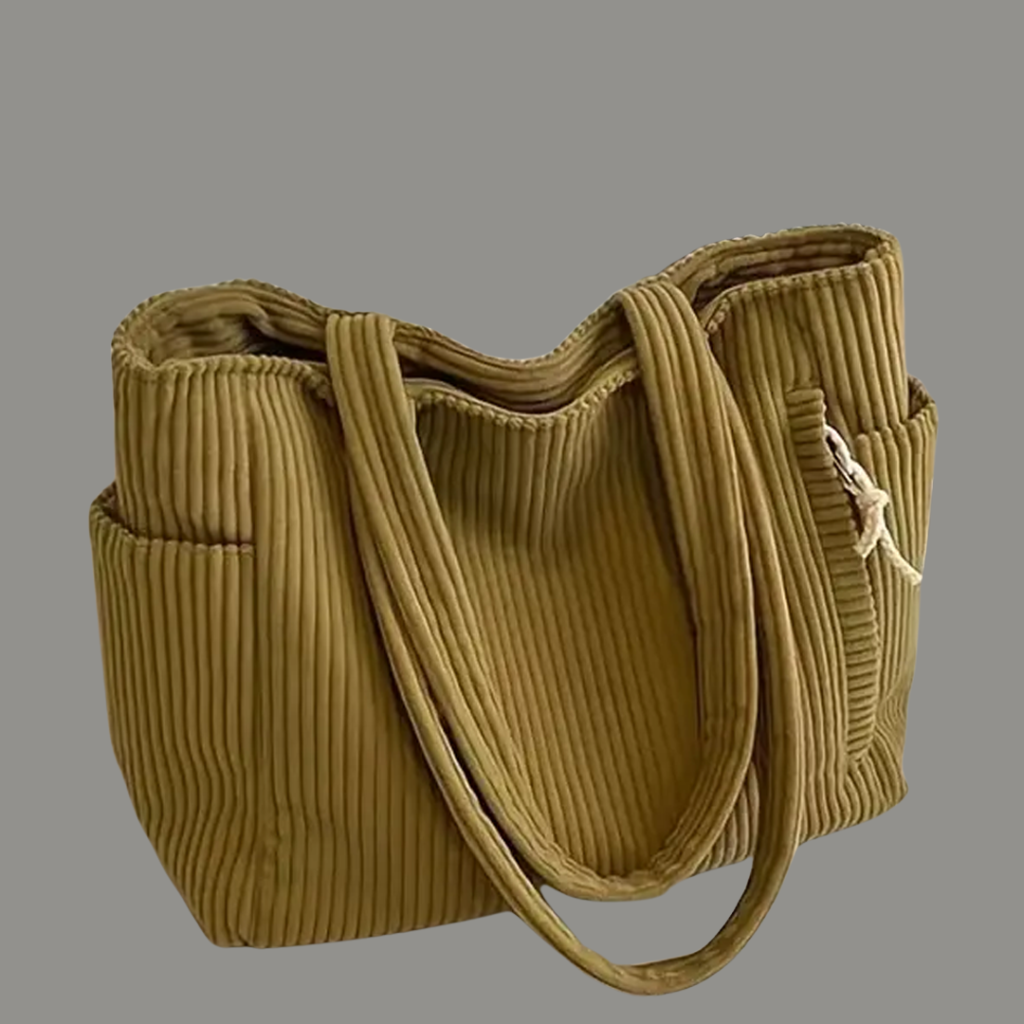 Women’s Tote Bag with Top Opening and Exterior Pockets