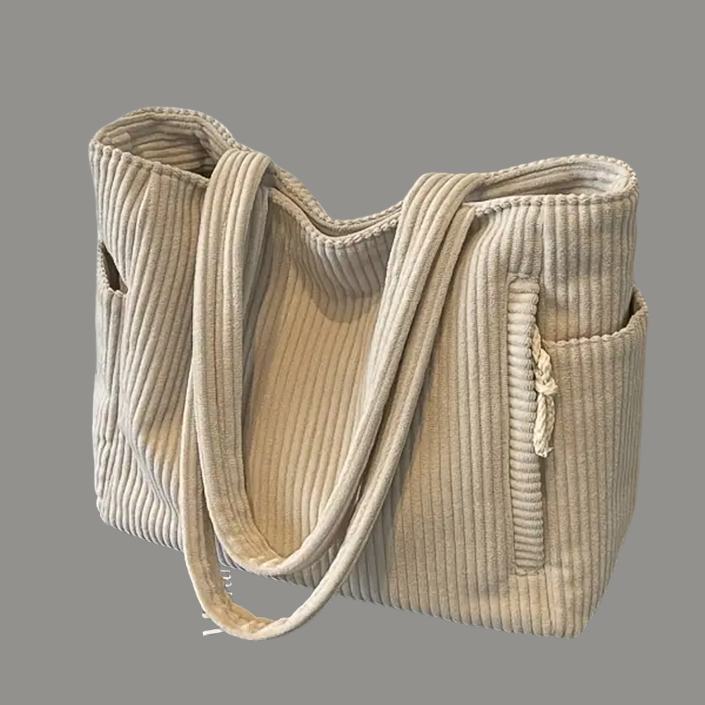 Women’s Tote Bag with Top Opening and Exterior Pockets