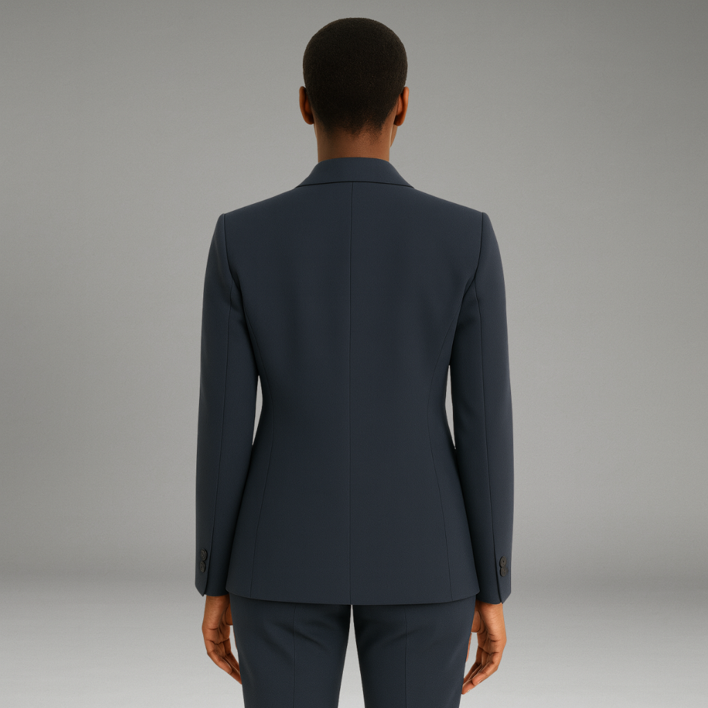 Women’s Trouser Suit with Single-Button Blazer and Straight-Leg Trousers